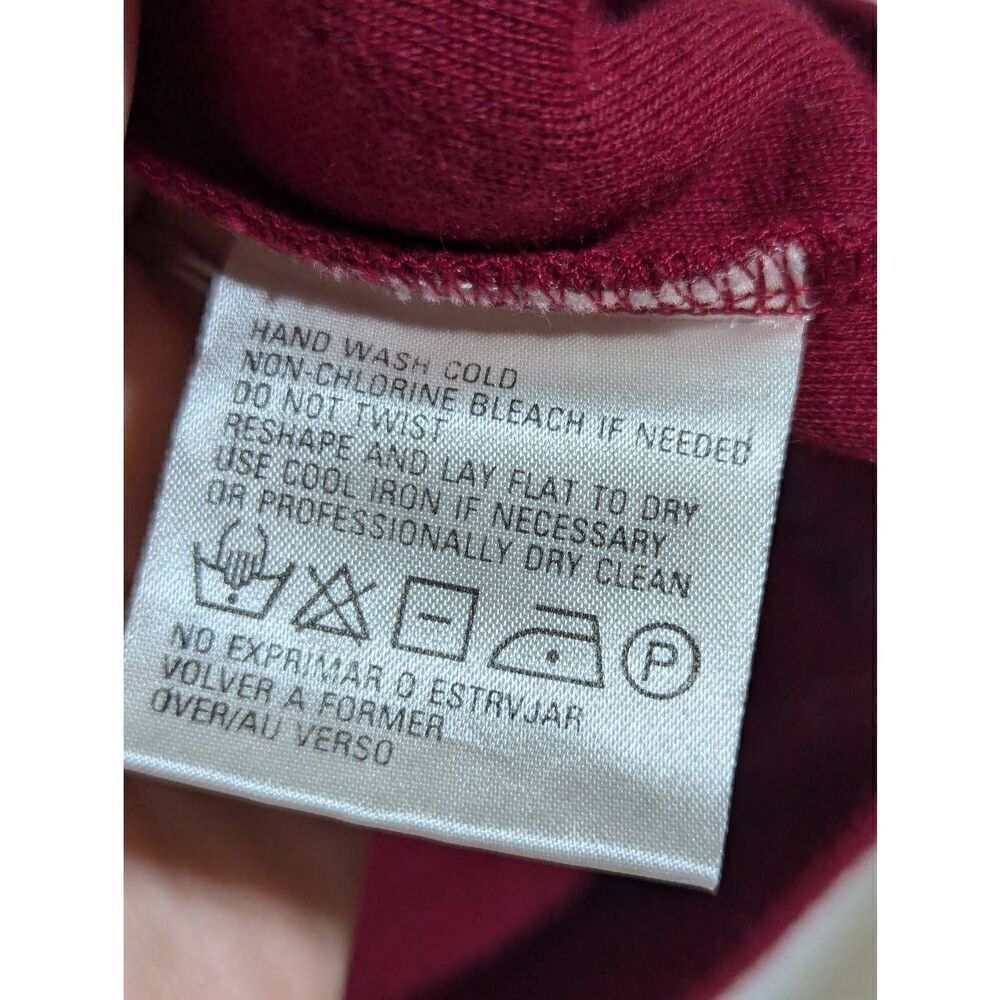Liz Claiborne Women's Burgundy Acrylic Wool Sweater & Knit Skirt Set Medium - Picture 7 of 9